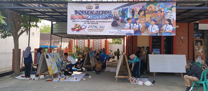 
					Meriahkan Hari Bhayangkara ke-80, Polsek Jepon Gelar Mural Competition Libatkan Pelajar SMP dan SMA