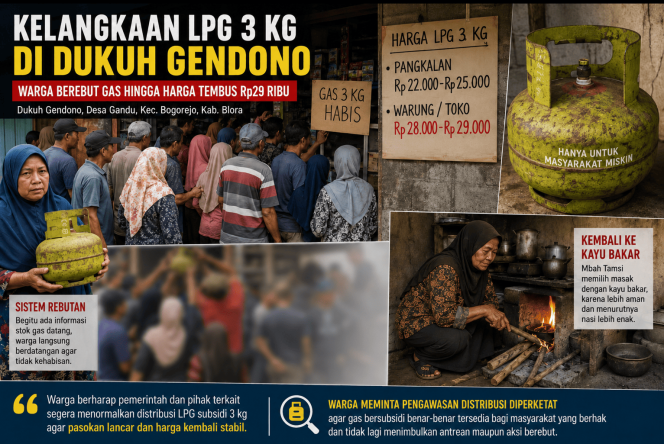
					Kelangkaan LPG 3 Kg di Dukuh Gendono, Warga Berebut Gas hingga Harga Tembus Rp29 Ribu