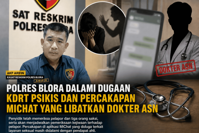 
					Polres Blora Dalami Dugaan KDRT Psikis dan Percakapan MiChat yang Libatkan Dokter ASN