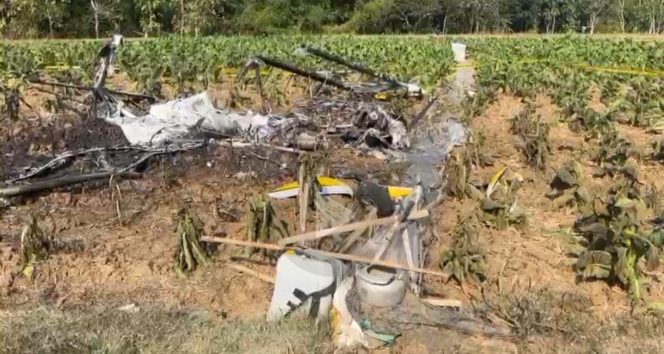 
					Pesawat Aerosport Sky Ranger Jatuh dan Terbakar di Persawahan Blora, Dua Awak Selamat ‎
