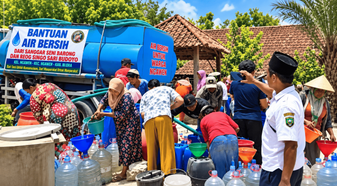 
					Sanggar Seni Singo Sari Budoyo Salurkan Bantuan Air Bersih untuk Warga Ngawen ‎