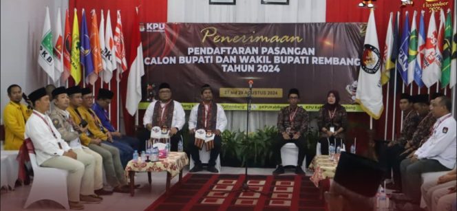 
					Harno-Gus Hanies Resmi Mendaftar sebagai Bakal Calon Bupati dan Wakil Bupati Rembang 2024