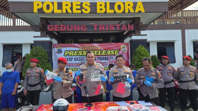 
					Komplotan Spesialis Curat Motor Dibekuk Reskrim Polres Blora, Tiga Pelaku Termasuk Penadah Asal Tuban Ditangkap