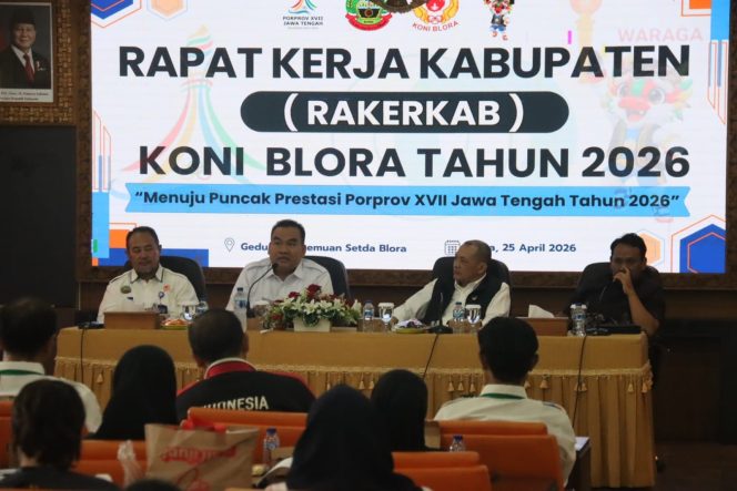 
					Bupati Arief Rohman Buka Rakerkab KONI Blora 2026, Targetkan Prestasi Lebih Tinggi di Porprov
