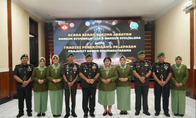
					Danrem 073/Makutarama Pimpin Sertijab Dandim Salatiga dan Blora