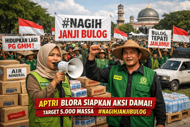 
					APTRI Blora Galang Donasi untuk Aksi Damai #NagihJanjiBulog, Targetkan 5.000 Massa ‎